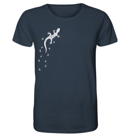 Gecko Eidechse Silhouette hell - Organic Shirt