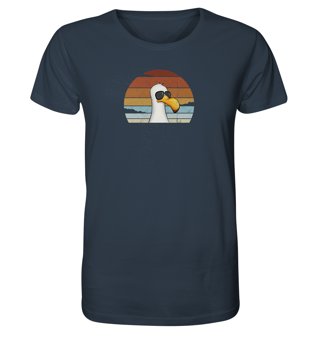 Cool lässige Retro Möwe - Organic Shirt