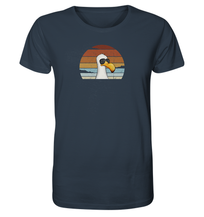 Cool lässige Retro Möwe - Organic Shirt