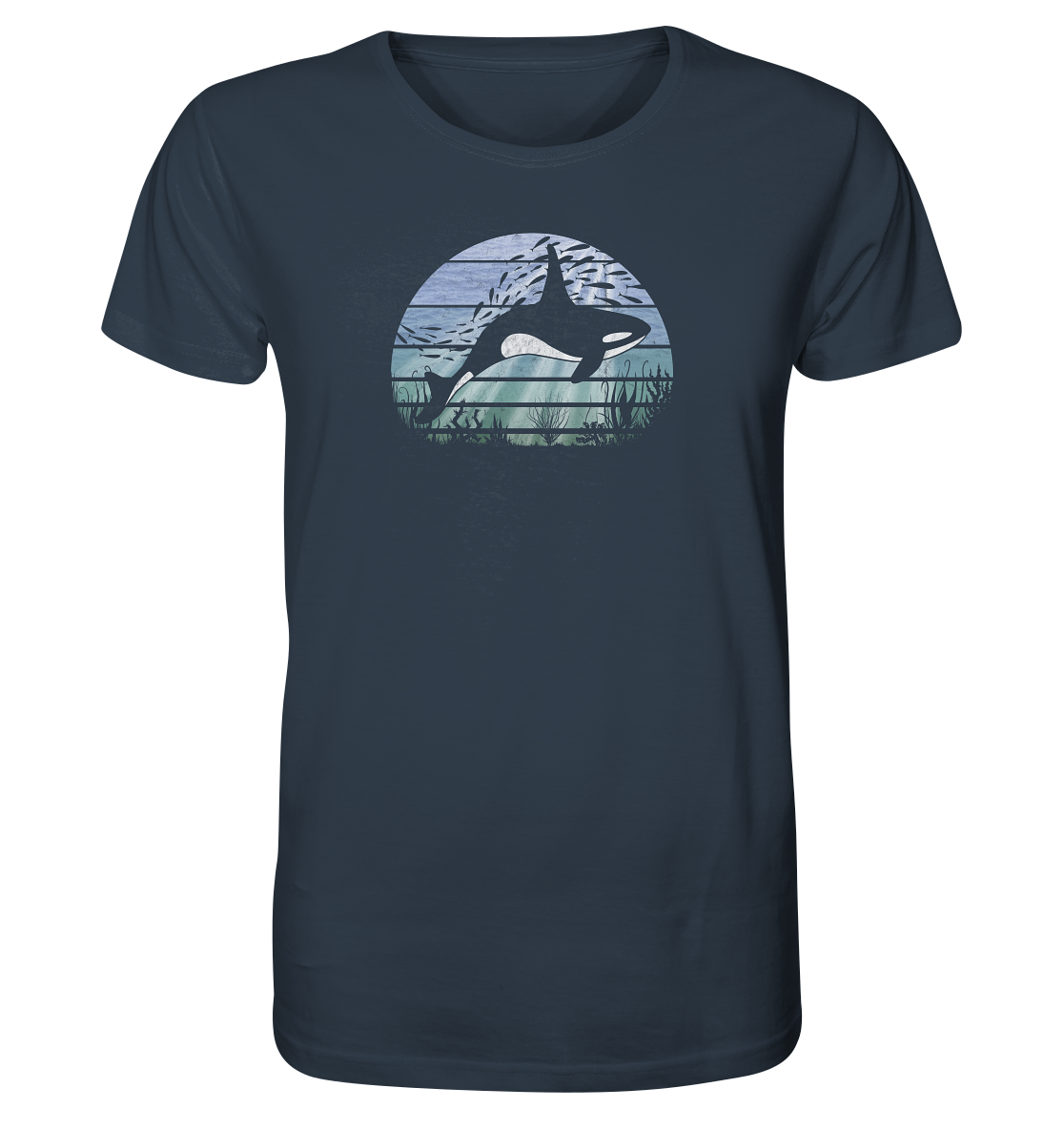 Retro Tiefsee Schwertwal Orca - Organic Shirt