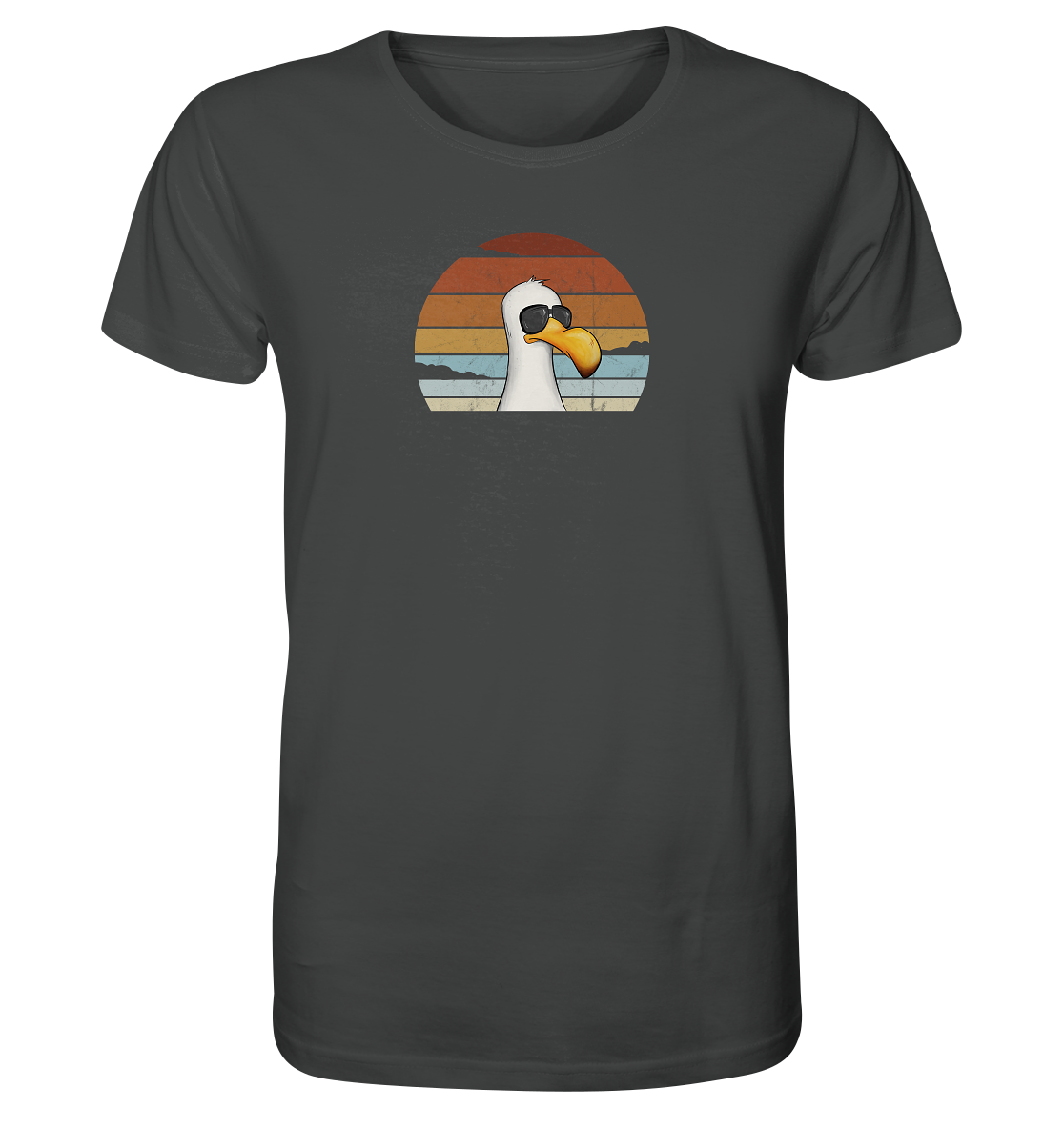 Cool lässige Retro Möwe - Organic Shirt