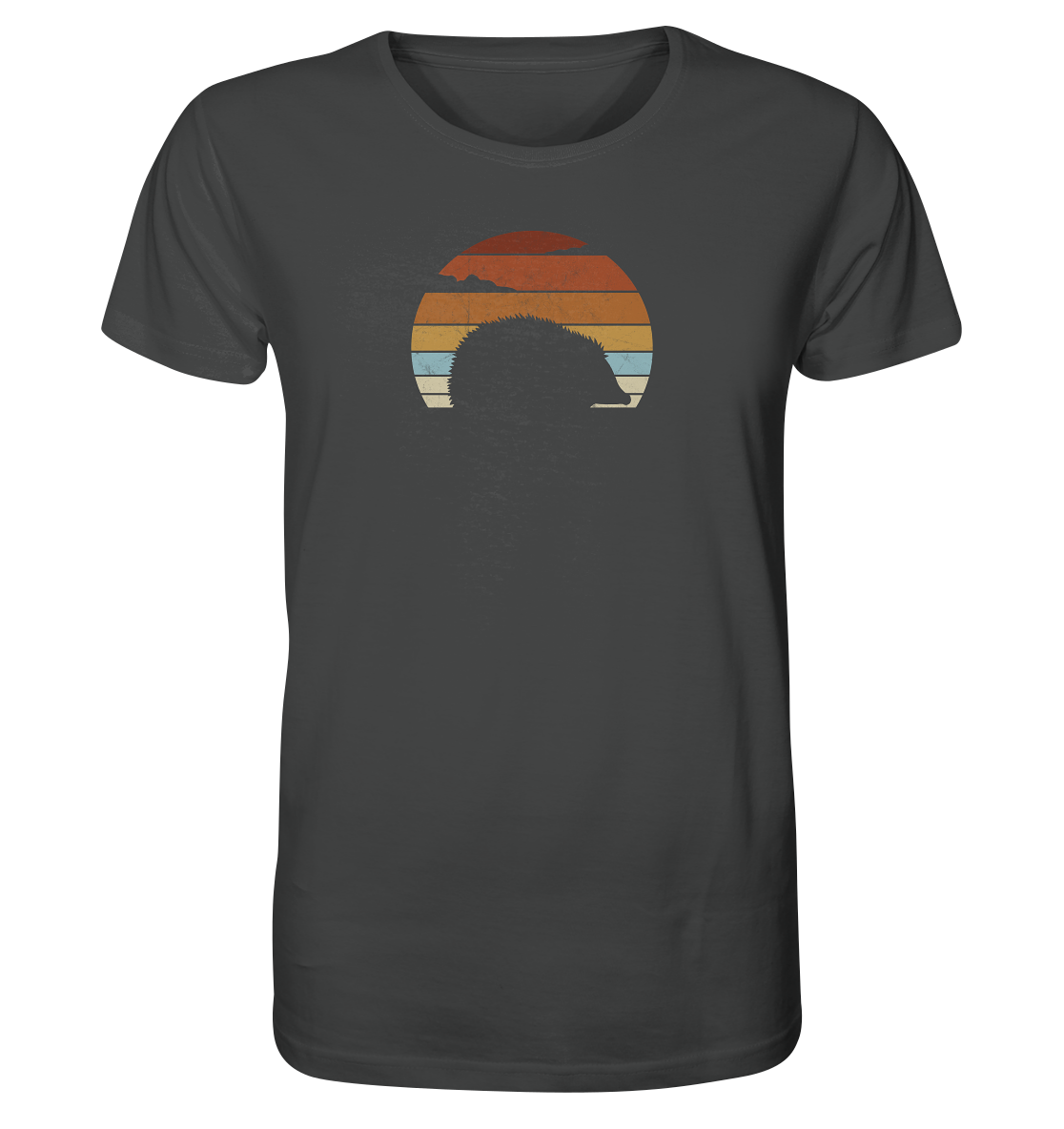 Retro Igel Silhouette im Sonnenuntergang - Organic Shirt