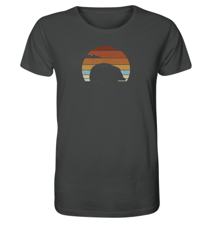 Retro Igel Silhouette im Sonnenuntergang - Organic Shirt