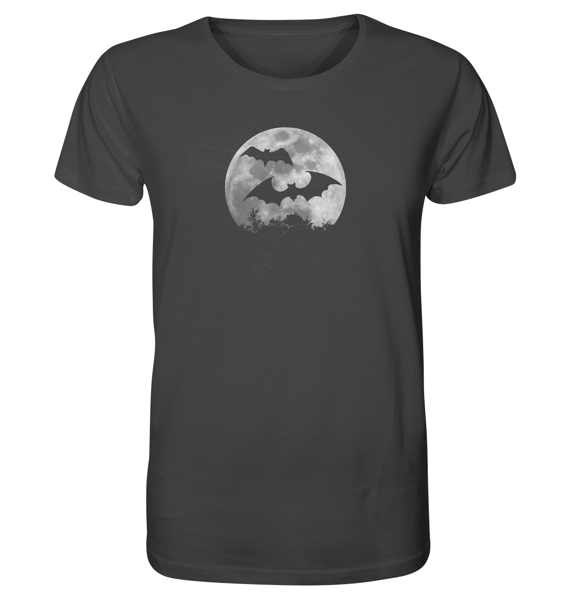 Fledermaus Silhouetten bei Vollmond - Organic Shirt