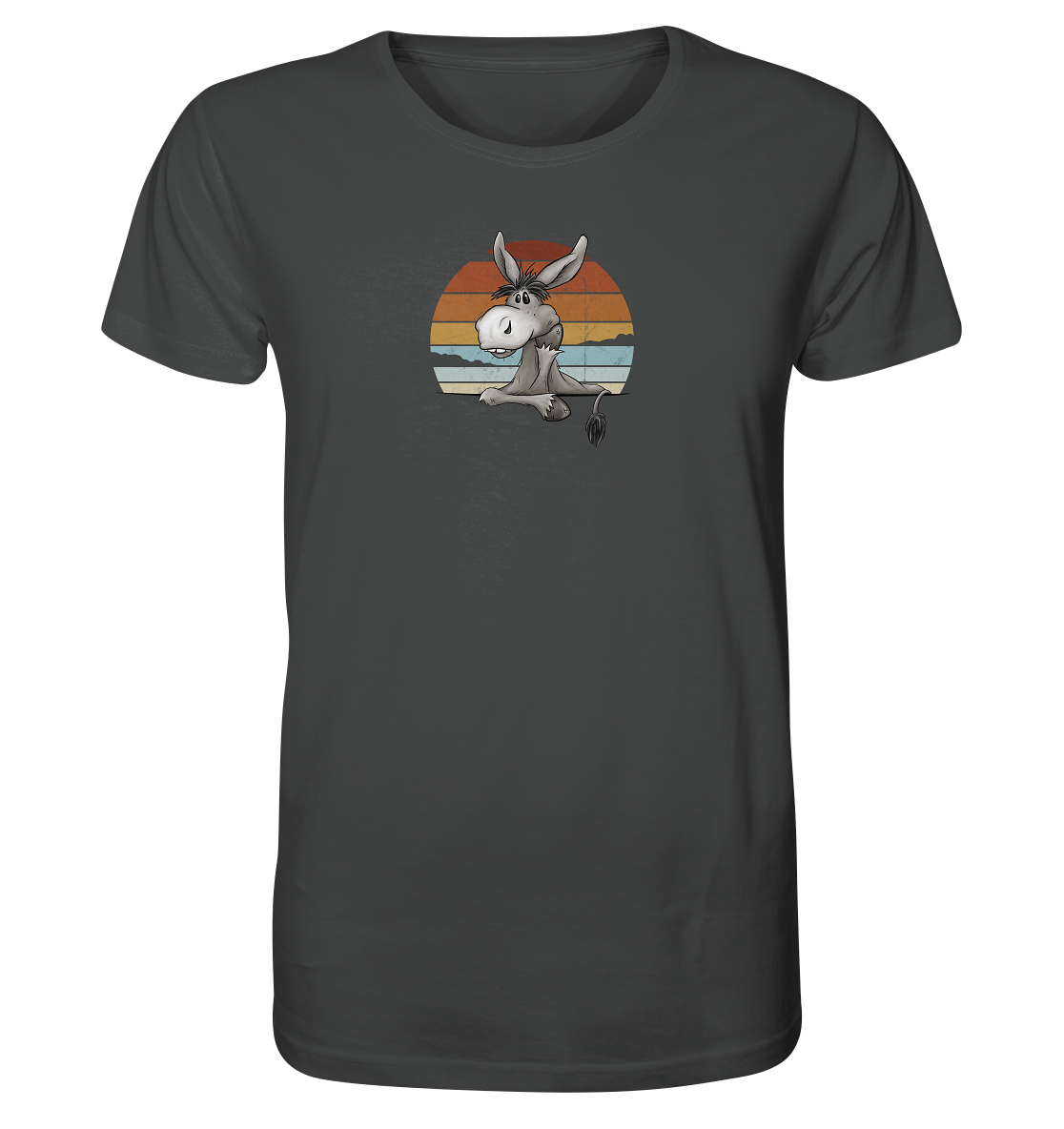 Lässiges Maultier Retro Esel - Organic Shirt