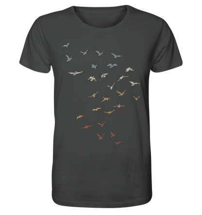 Retro Vogel Schwarm - Organic Shirt