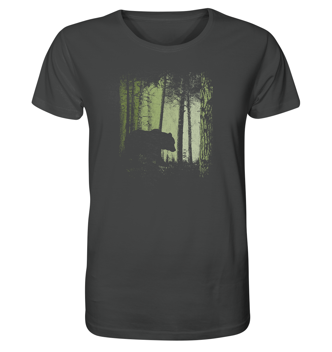 Braunbär im Zwielicht Wald - Organic Shirt