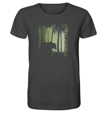 Braunbär im Zwielicht Wald - Organic Shirt