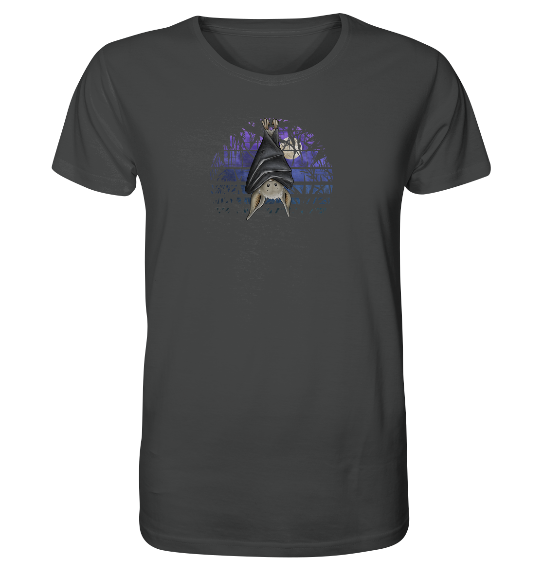 Fledermaus in blauer Nacht - Organic Shirt