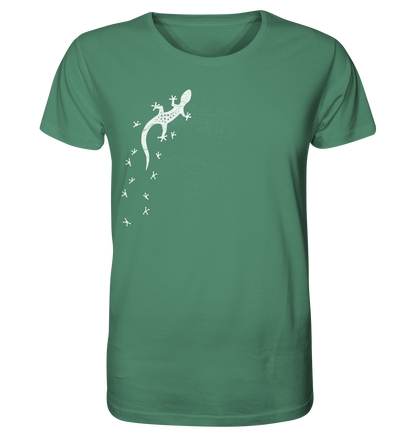 Gecko Eidechse Silhouette hell - Organic Shirt