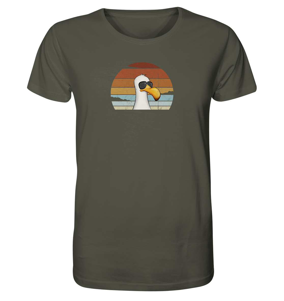Cool lässige Retro Möwe - Organic Shirt