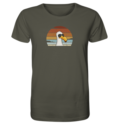 Cool lässige Retro Möwe - Organic Shirt