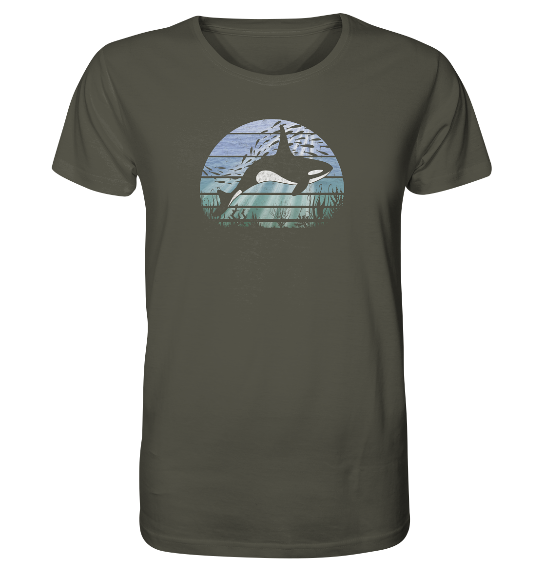 Retro Tiefsee Schwertwal Orca - Organic Shirt