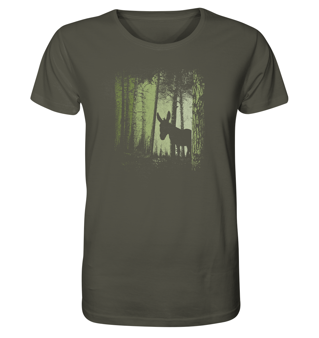 Esel im Zwielicht-Wald - Organic Shirt