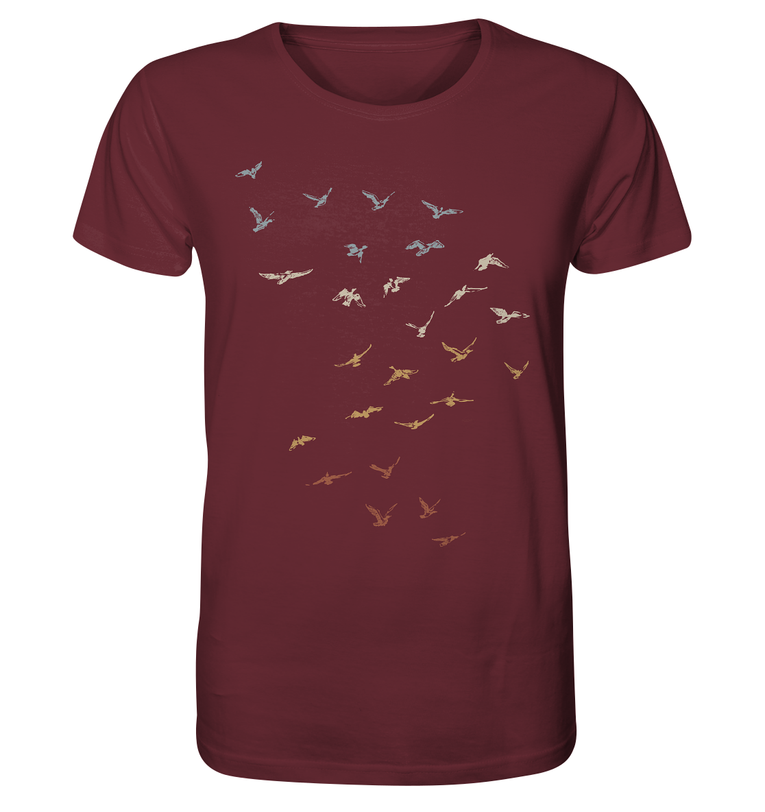 Retro Vogel Schwarm - Organic Shirt