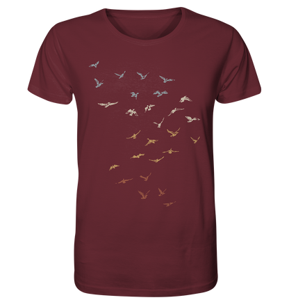 Retro Vogel Schwarm - Organic Shirt