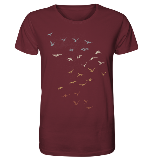 Retro Vogel Schwarm - Organic Shirt