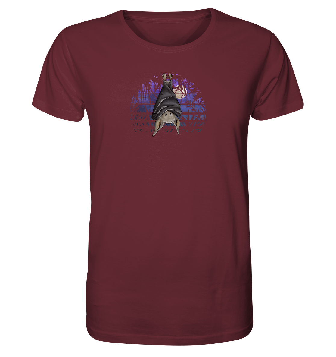 Fledermaus in blauer Nacht - Organic Shirt