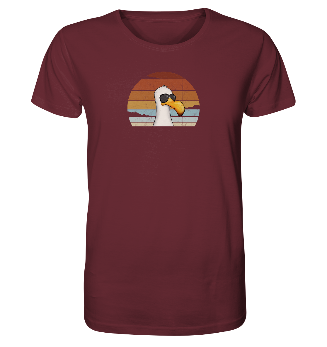 Cool lässige Retro Möwe - Organic Shirt