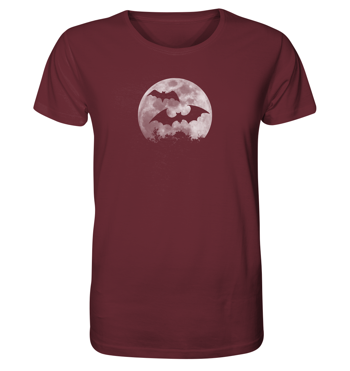 Fledermaus Silhouetten bei Vollmond - Organic Shirt