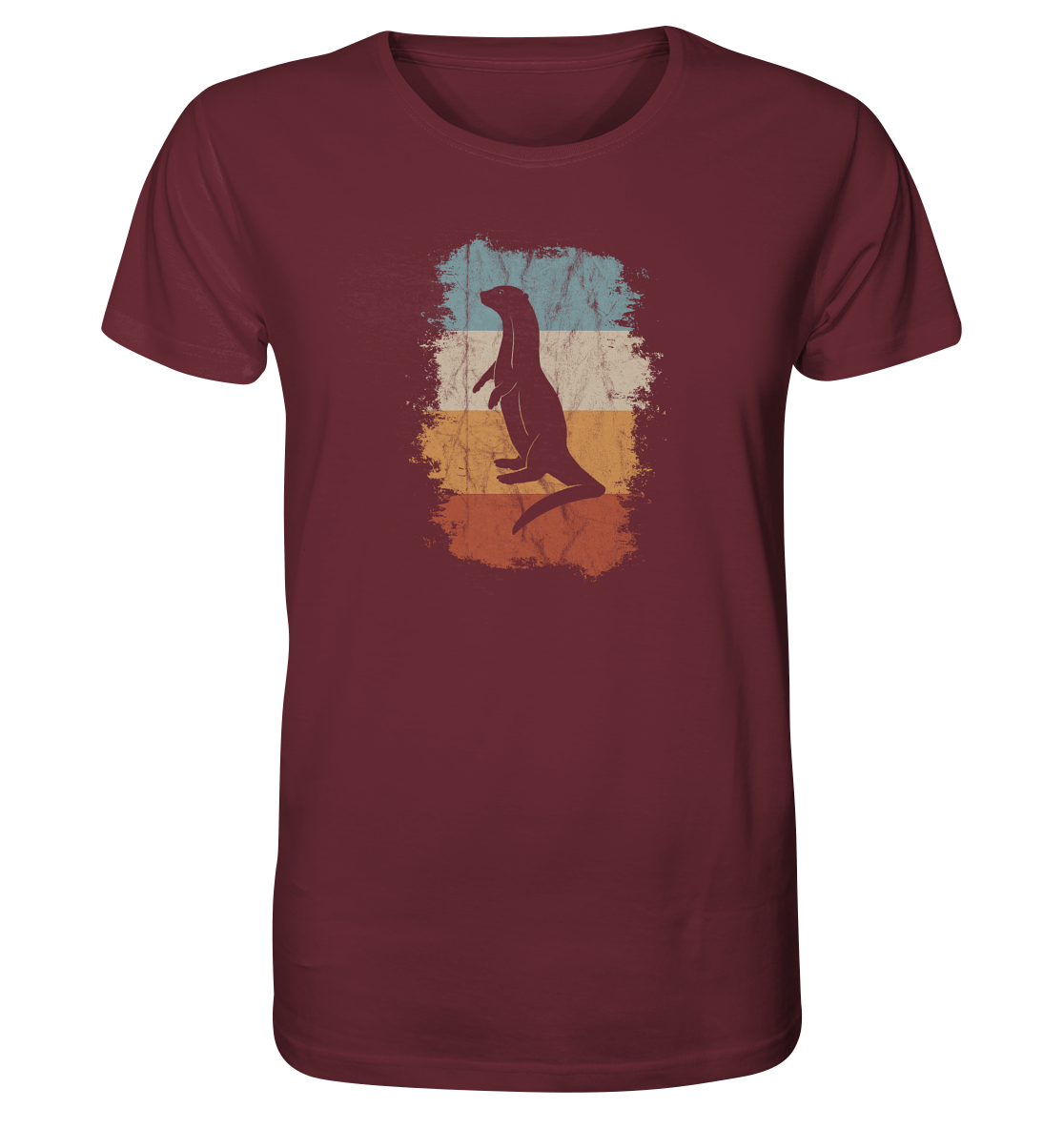 Retro Otter Fischotter Silhouette - Organic Shirt