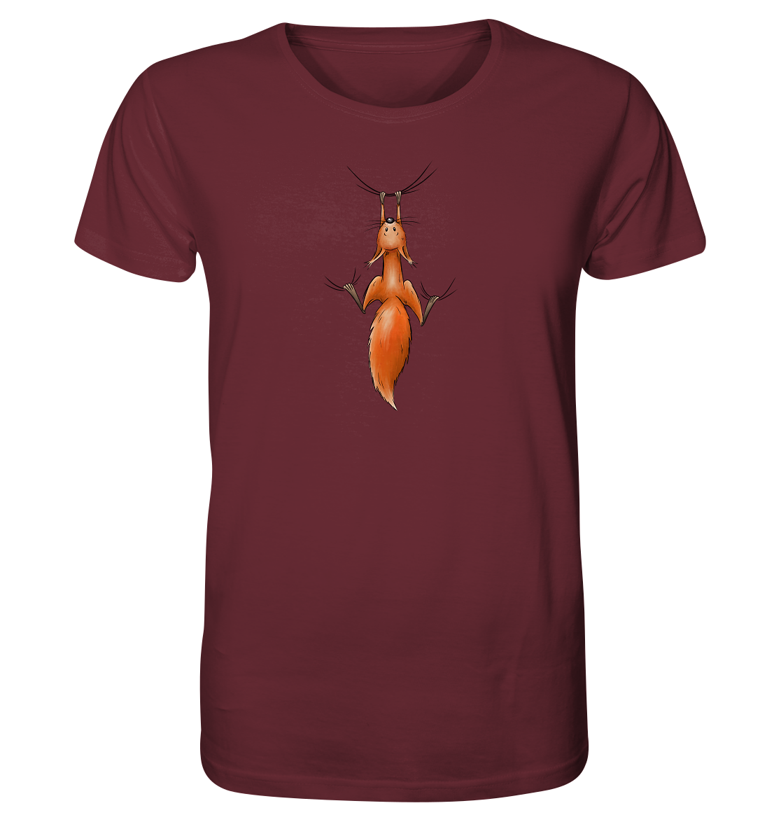 Rotes Eichhörnchen hängt ab - Organic Shirt