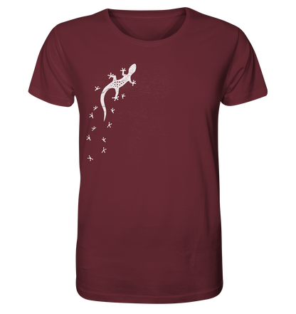 Gecko Eidechse Silhouette hell - Organic Shirt