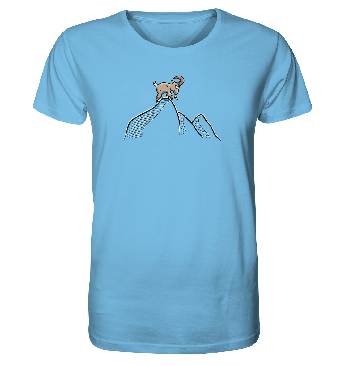 Ziegenbock in den Bergen - Organic Shirt