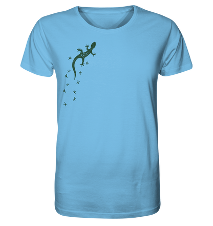Gecko Eidechse Silhouette dunkel - Organic Shirt