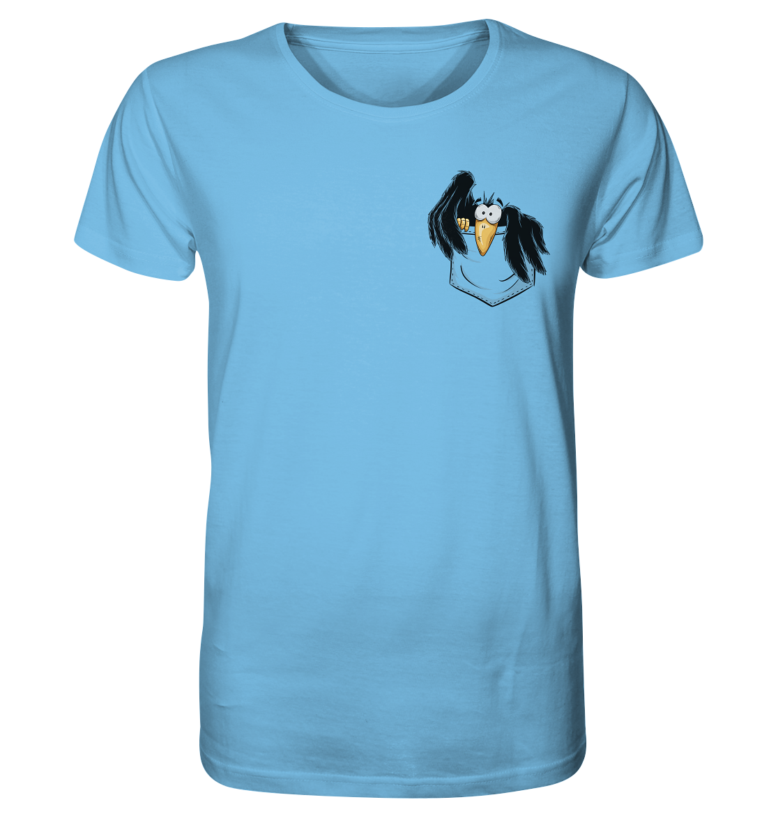 Kleiner Rabe | schwarze Krähe In Tasche - Organic Shirt