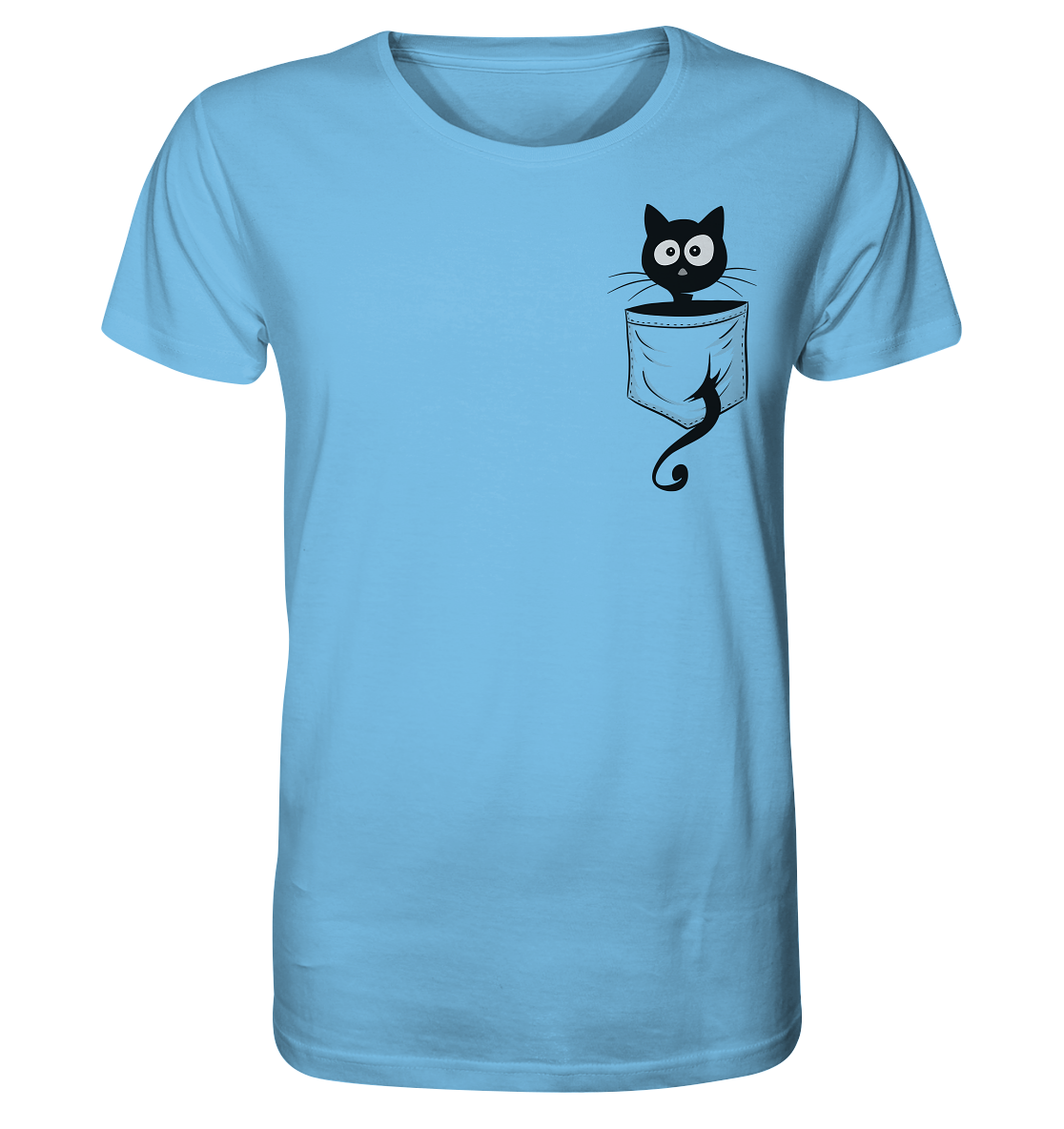 Schwarze Katze in der Tasche - Organic Shirt
