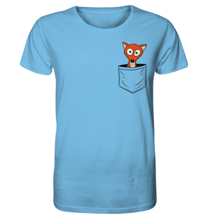 Fuchs in der Brusttasche | Taschen-Fuchs - Organic Shirt