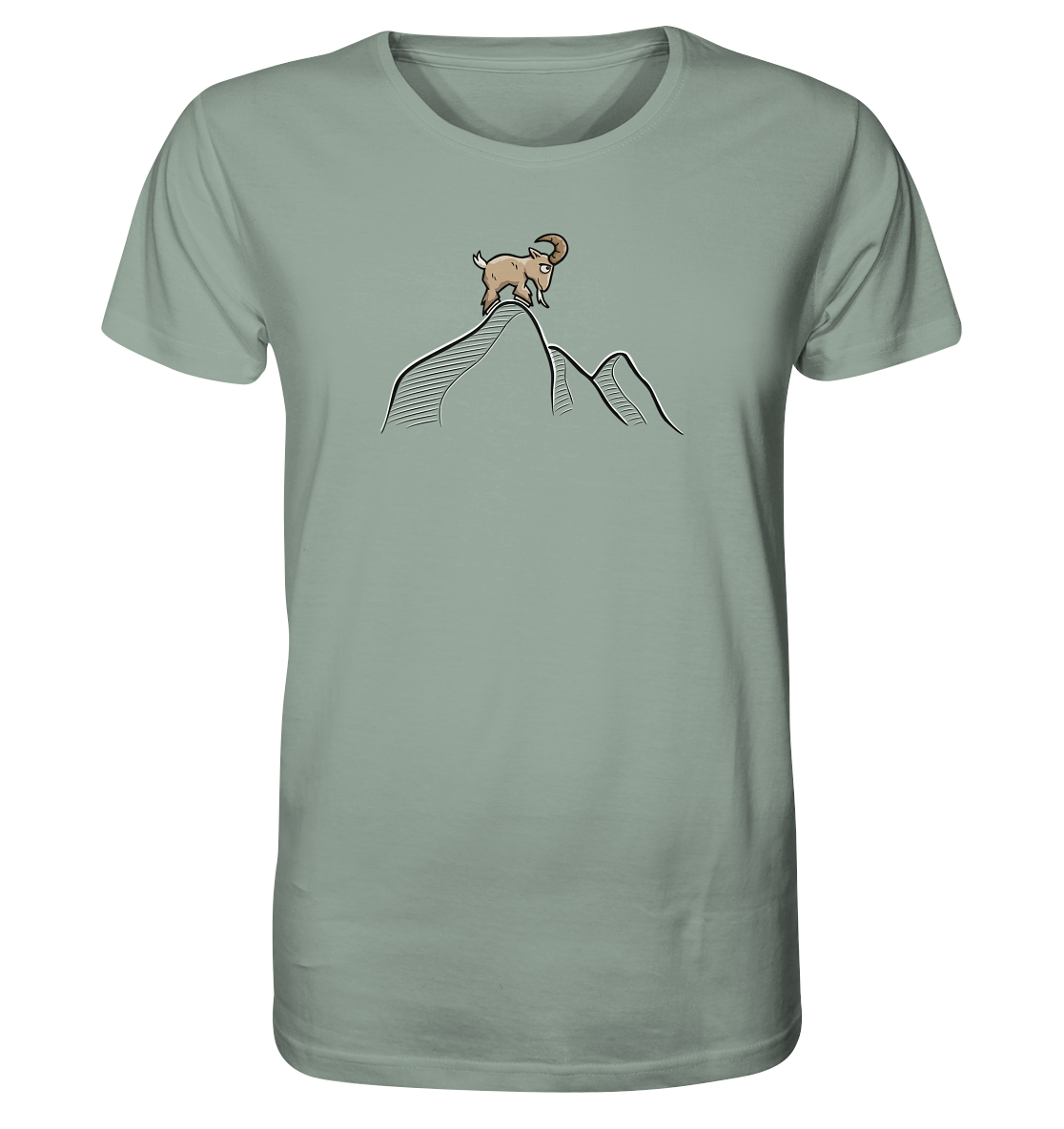 Ziegenbock in den Bergen - Organic Shirt