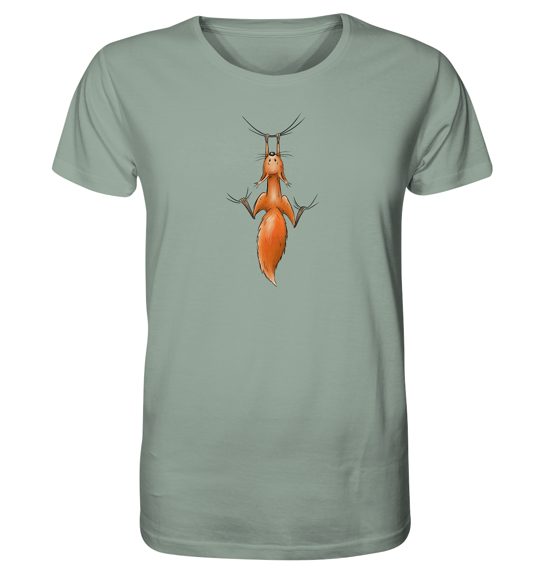 Rotes Eichhörnchen hängt ab - Organic Shirt
