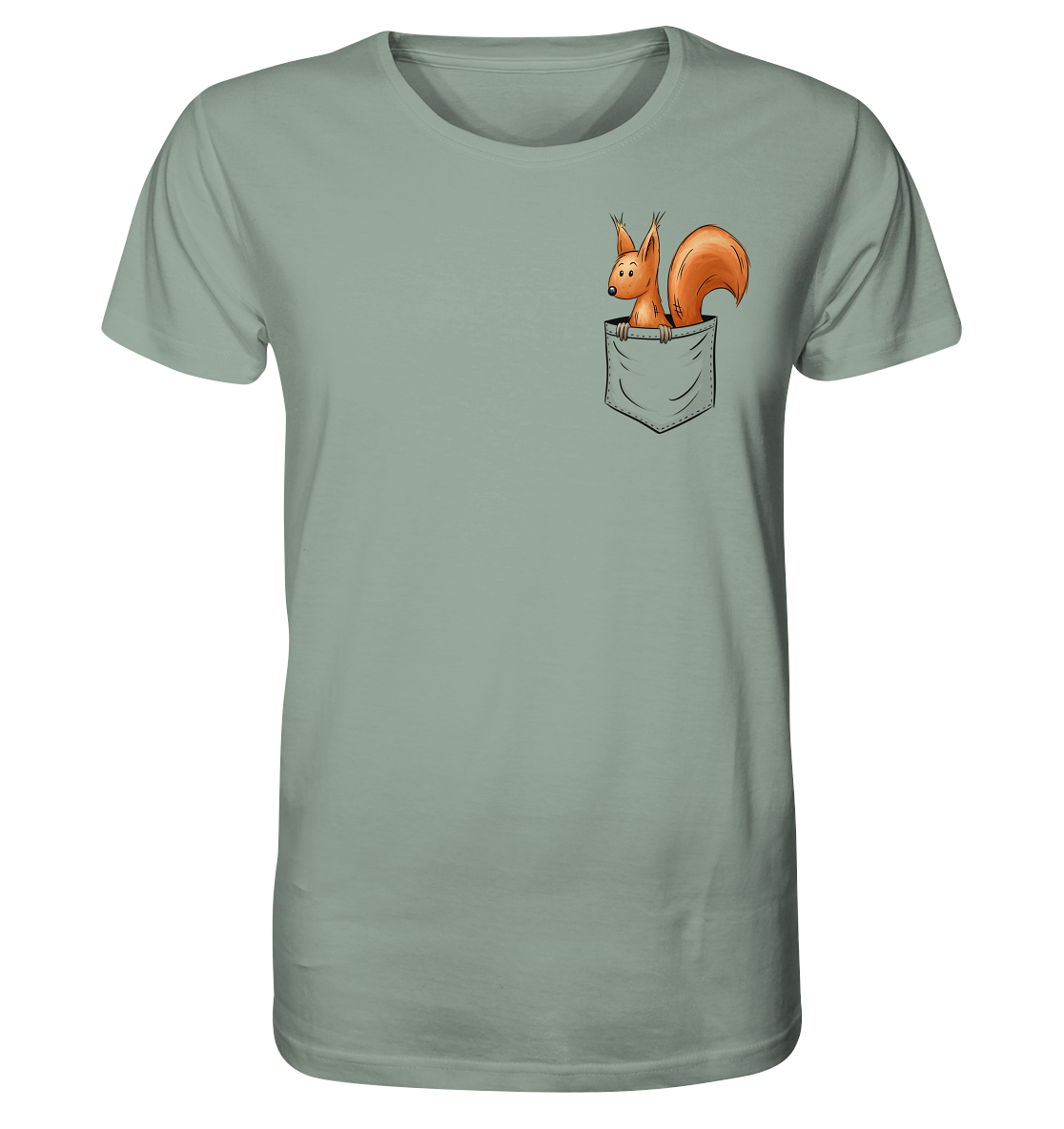 Lässiges Eichhörnchen In Tasche - Organic Shirt