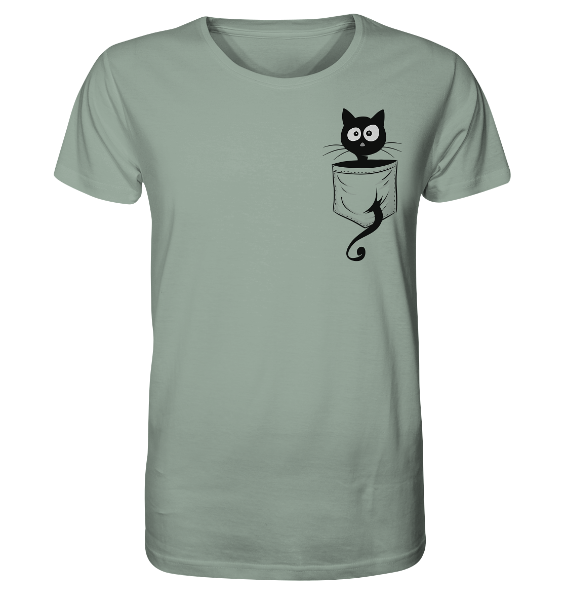 Schwarze Katze in der Tasche - Organic Shirt