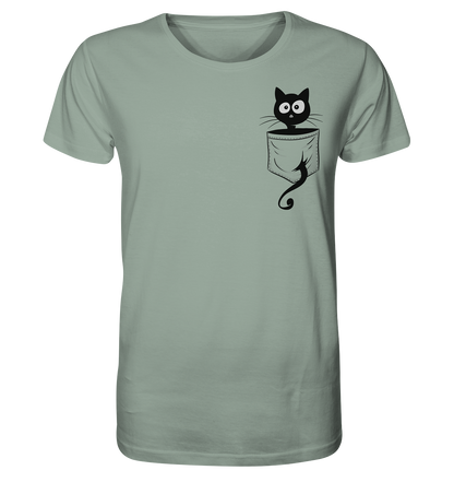 Schwarze Katze in der Tasche - Organic Shirt