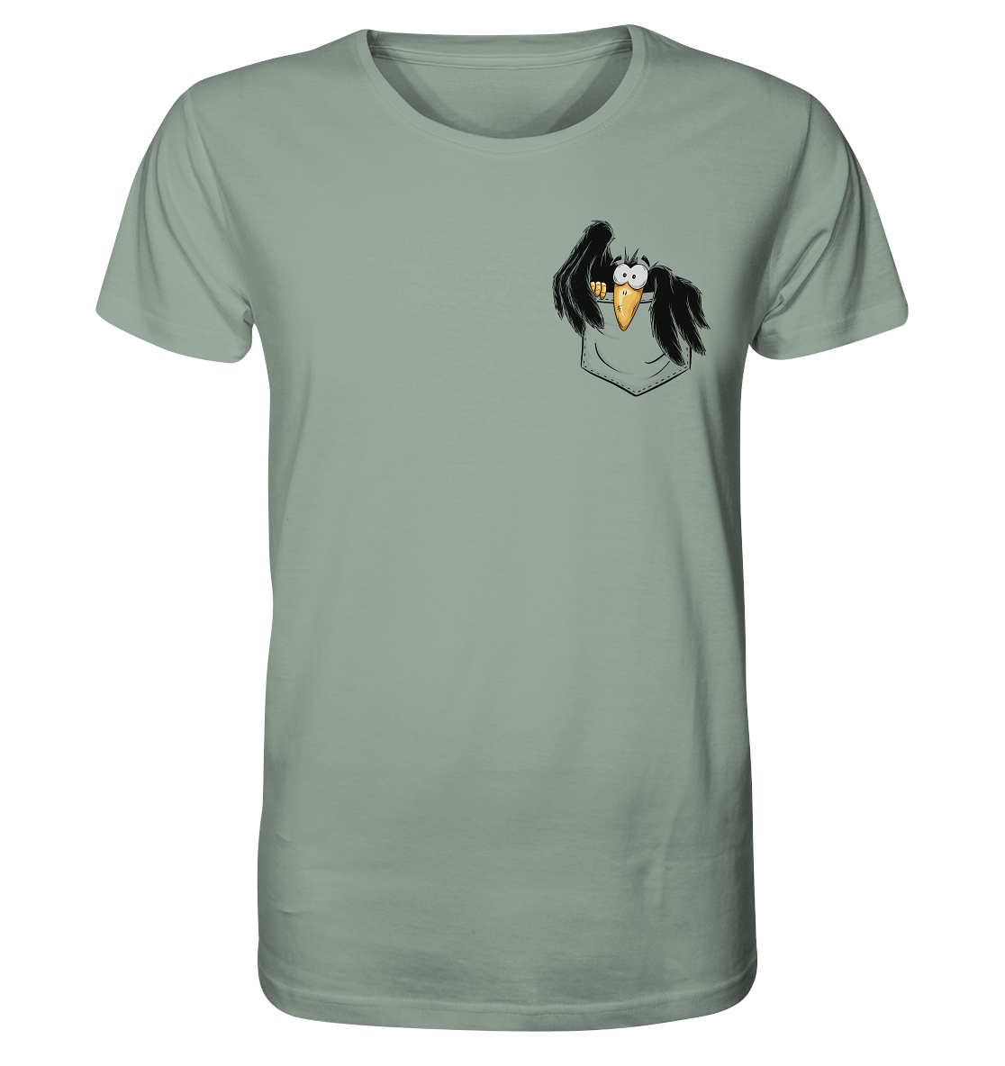 Kleiner Rabe | schwarze Krähe In Tasche - Organic Shirt