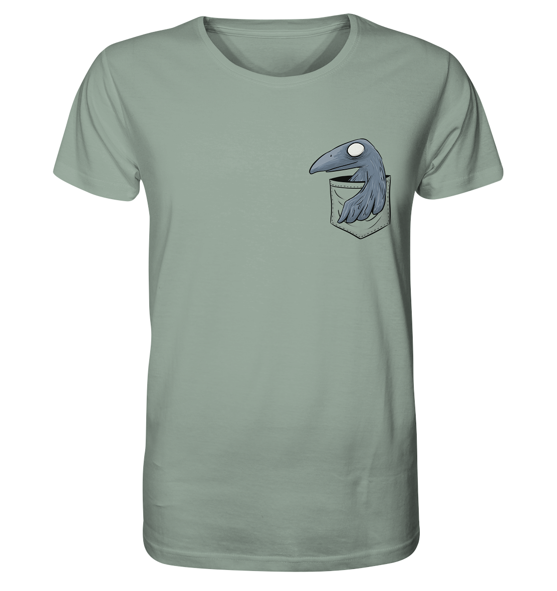 Grufti Rabe Krähe in der Tasche - Organic Shirt