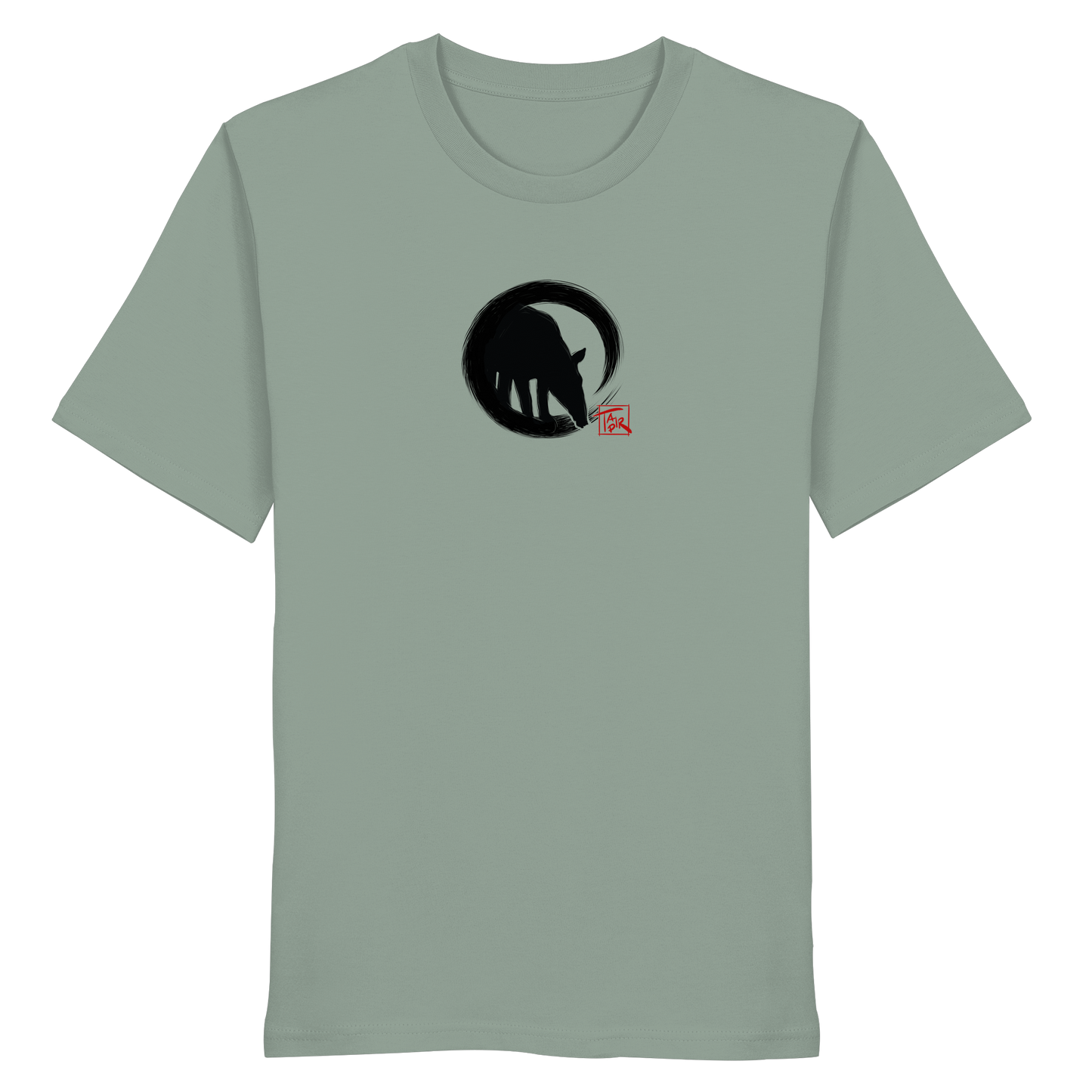 Zen Tapir im japanischen Enso Kreis - Organic Shirt