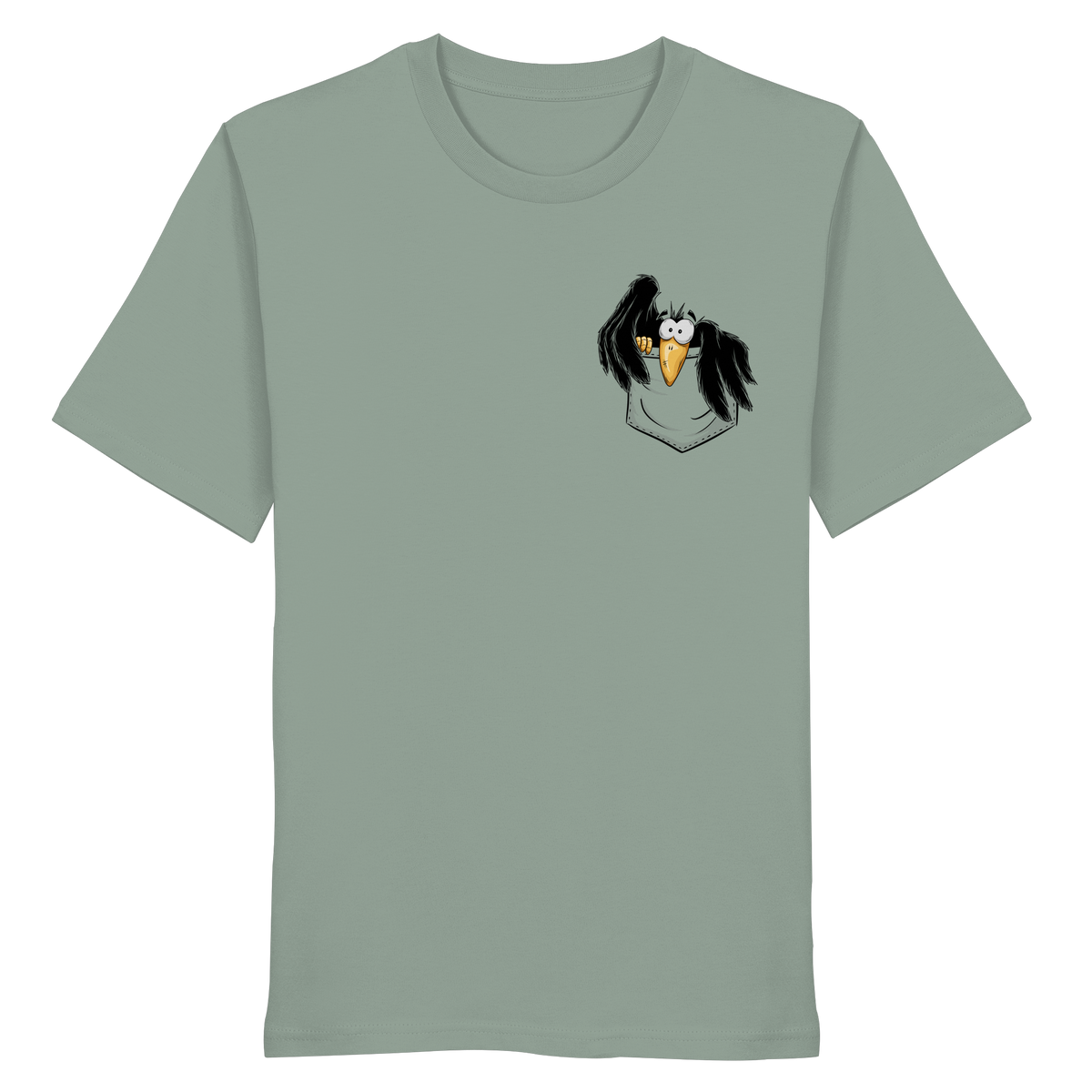 Kleiner Rabe | schwarze Krähe In Tasche - Organic Shirt