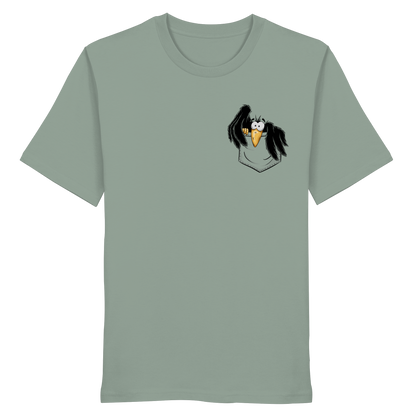 Kleiner Rabe | schwarze Krähe In Tasche - Organic Shirt