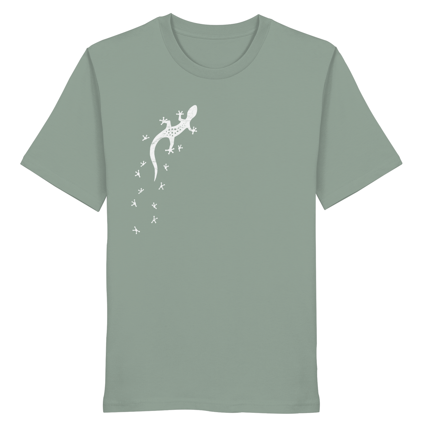 Gecko Eidechse Silhouette hell - Organic Shirt