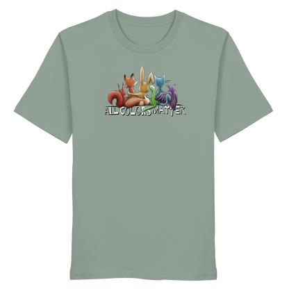 All Colors Matter! Regenbogen Tiere für Vielfalt - Organic Shirt