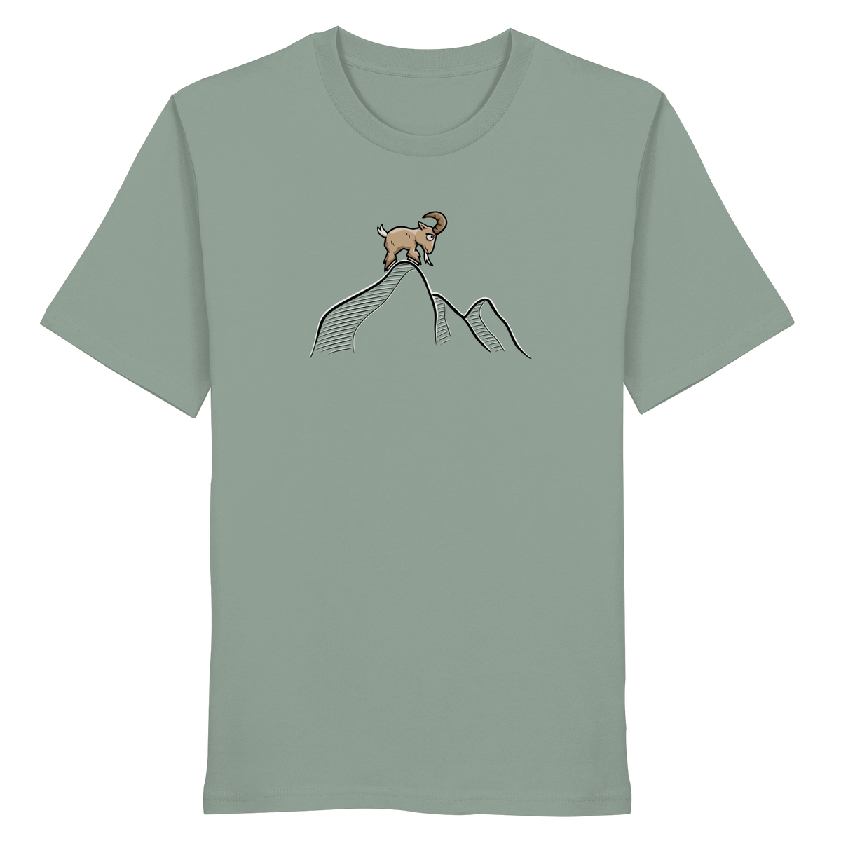 Ziegenbock in den Bergen - Organic Shirt