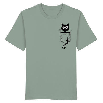 Schwarze Katze in der Tasche - Organic Shirt