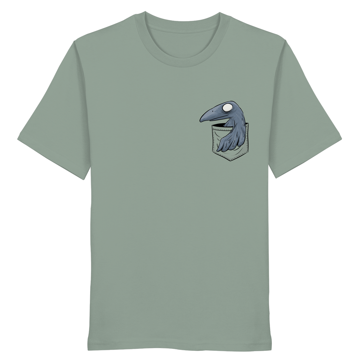 Grufti Rabe Krähe in der Tasche - Organic Shirt