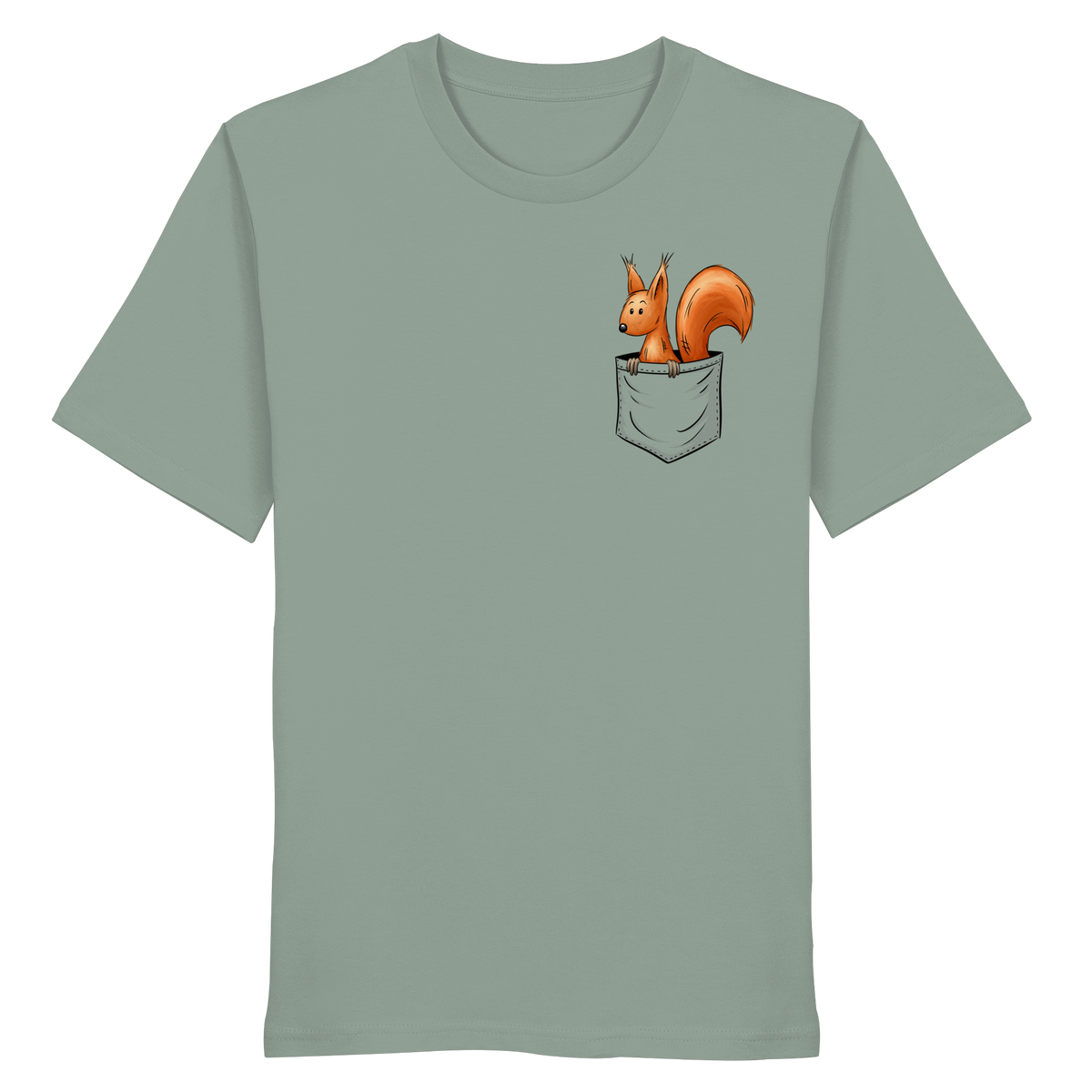 Lässiges Eichhörnchen In Tasche - Organic Shirt