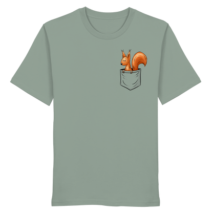 Lässiges Eichhörnchen In Tasche - Organic Shirt