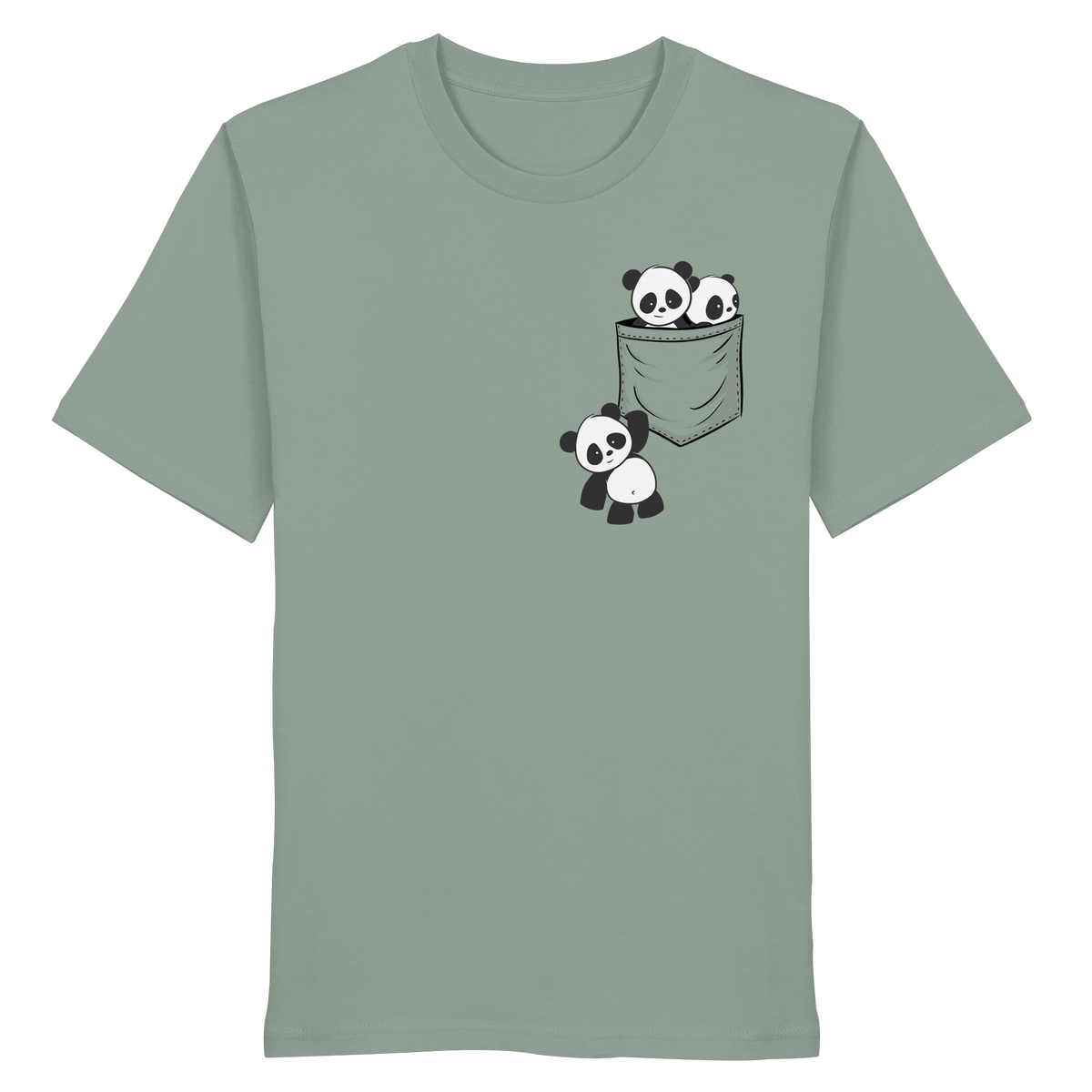 Kawaii Pandas in der Tasche - Organic Shirt